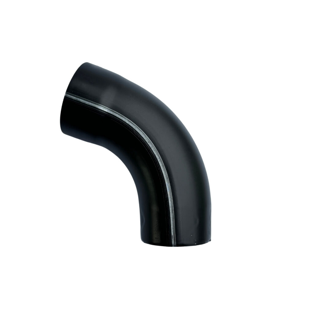 Bocht zink 80 mm rond 72 gr - Noir