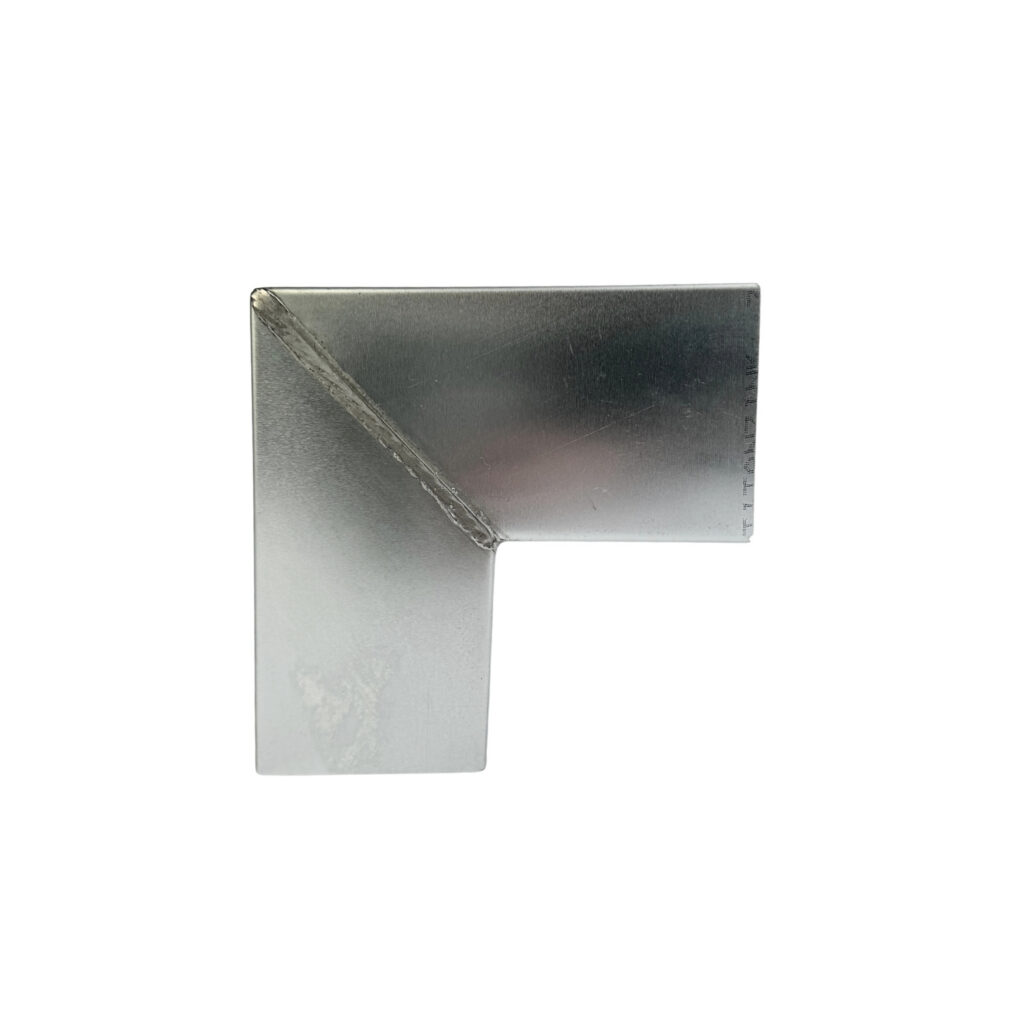 Zinken bocht vierkant 80x80 mm 90gr