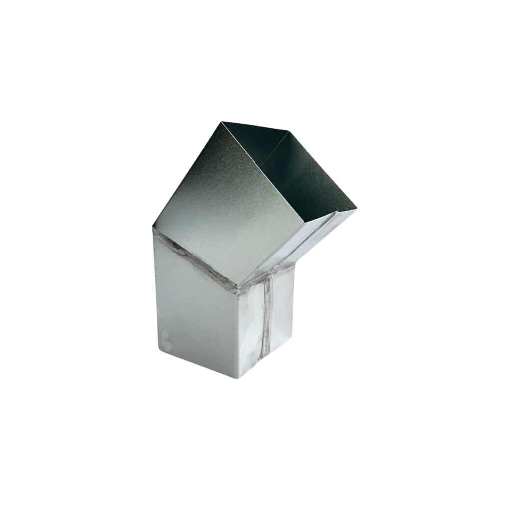 Zinken bocht vierkant 80x80 mm 45gr
