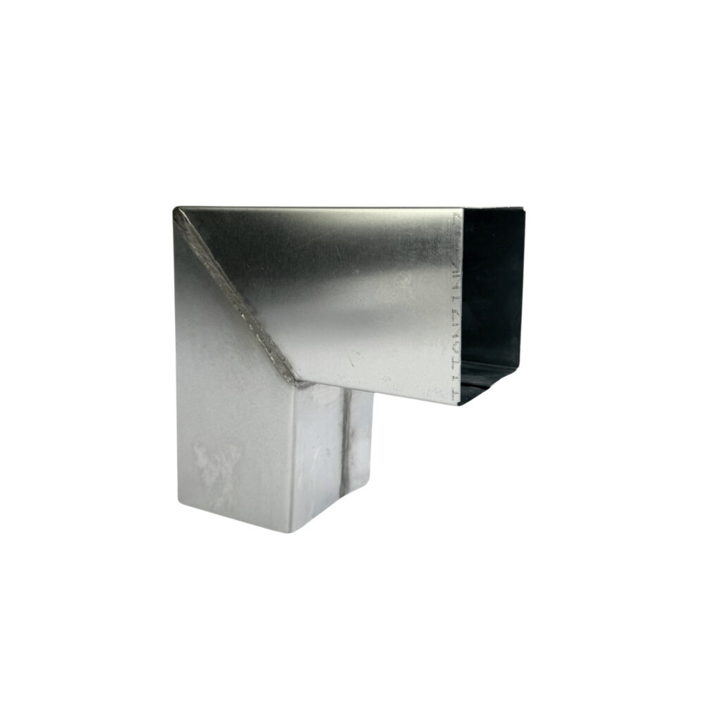 Zinken bocht vierkant 80x80 mm 90gr
