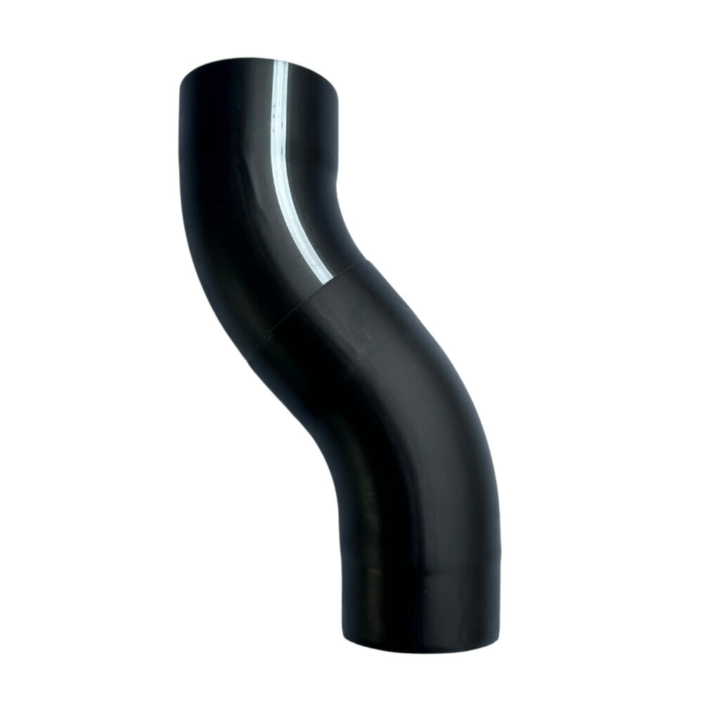 Bocht zink 80 mm rond 40gr - Noir