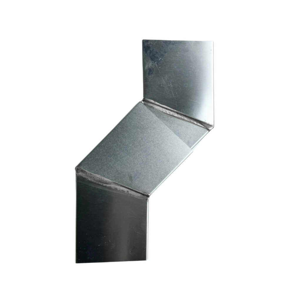 Zinken bocht vierkant 80x80 mm 45gr