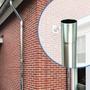 Zinken regenpijp rond 80 mm - 1 meter 0.65mm dik - Afbeelding 3