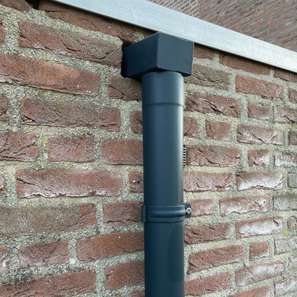 Aluminium regenpijp 80mm 3 meter - antraciet