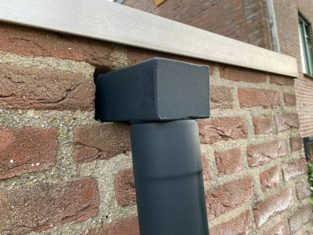 Stadsuitloop 60x100mm naar 100mm - antraciet