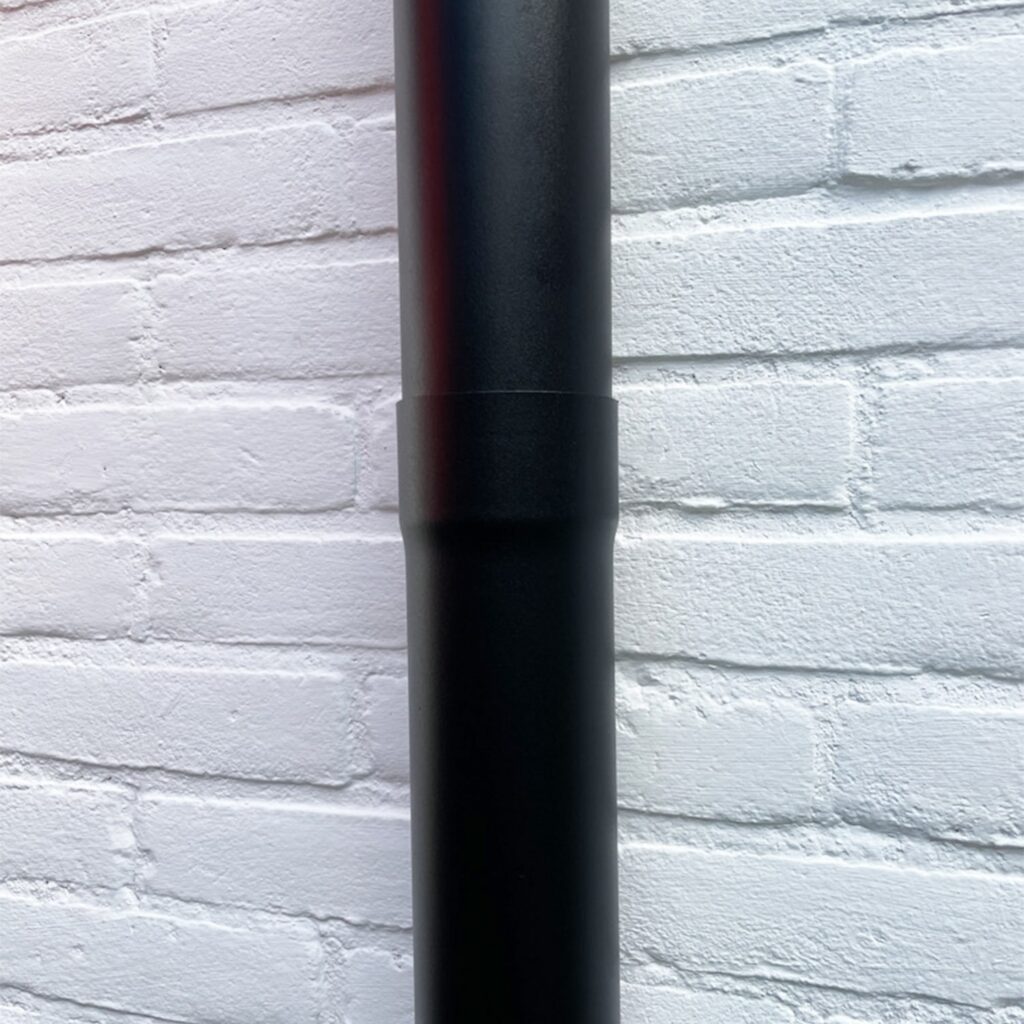 Aluminium regenpijp 80mm rond 2.0mm dik - 3 meter - RAL 9005 fijnstructuur