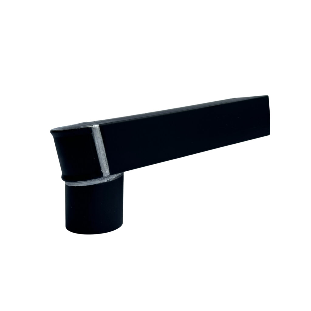 Stadsuitloop zink 60x80 mm rond 80 mm - Noir