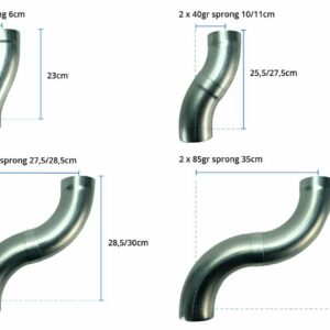 Zinken sprongstuk rond 100 mm - sprong 60 mm - Afbeelding 3