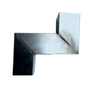 Zinken bocht vierkant 80x80 mm 90gr - Afbeelding 3