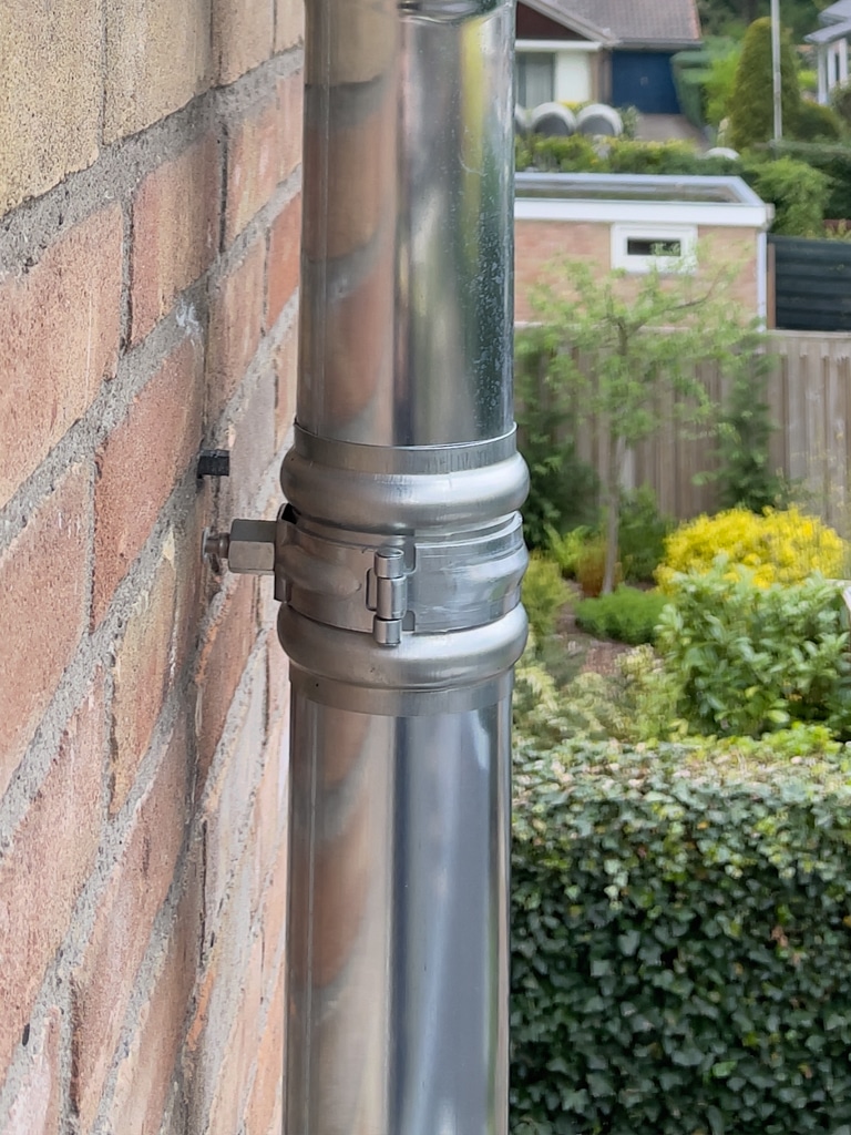 Zinken regenpijp rond 80 mm - 3 meter 0.65mm dik