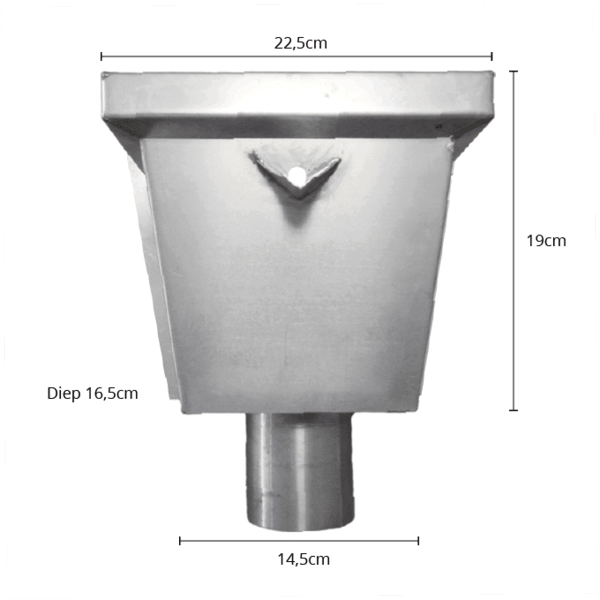 Vergaarbak junior 80mm aluminium - RAL 7021 fijnstructuur